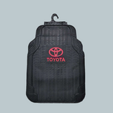 Toyota Universal PVC Rubber Floor Mat Black Mix Design - 5 Pcs - Pvc Floor Mats | Car Mats | Vehicle Mats | Foot Mat For Car